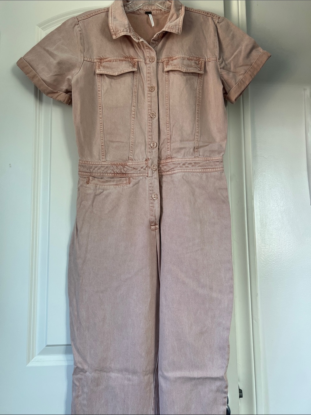 YFB Short-Sleeve Jumpsuit in Dusty Rose